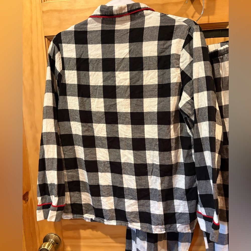 Wondershop Black and White buffalo check/red piping  Pajama Set women’s XS - Picture 3 of 16